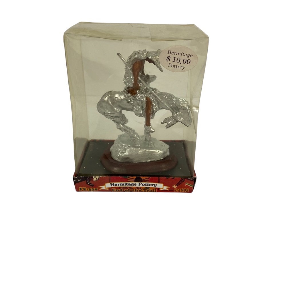 Figure Decor Hermitage Pottery Bronco Buster Silver